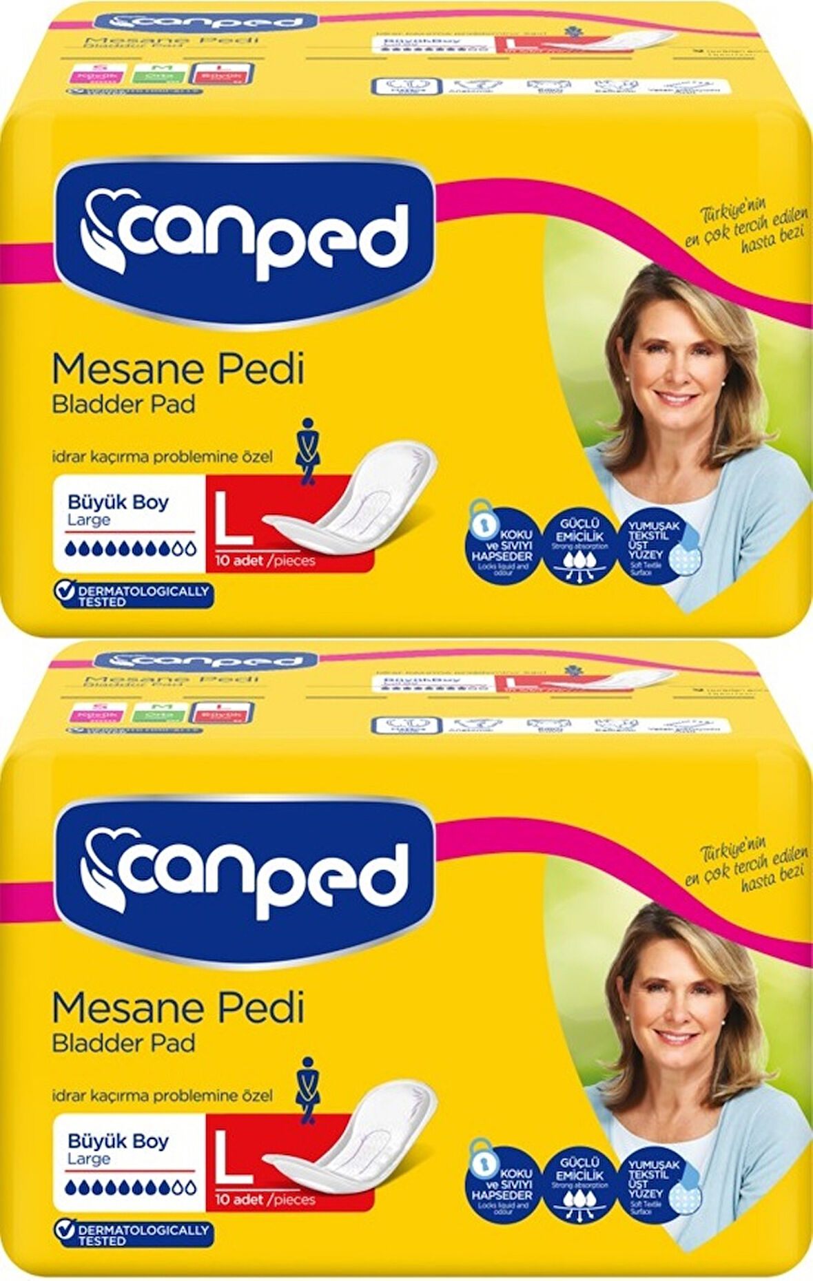 Canped Mesane Pedi Klasik L - Large - Büyük Boy 20 Adet (2PK*10)
