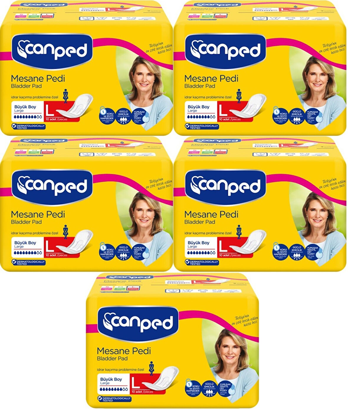Canped Mesane Pedi Klasik L - Large - Büyük Boy 50 Adet (5PK*10)