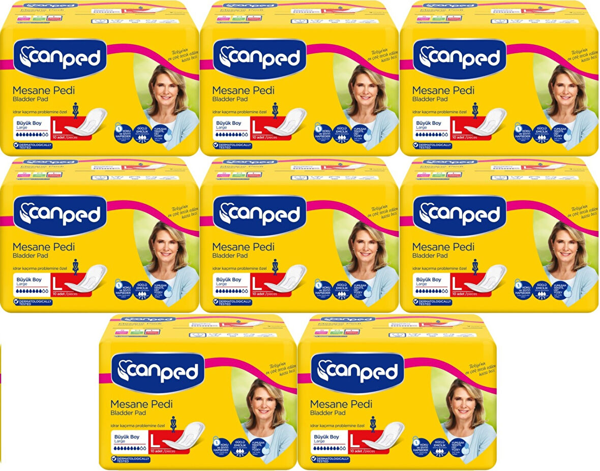 Canped Mesane Pedi Klasik L - Large - Büyük Boy 80 Adet (8PK*10)