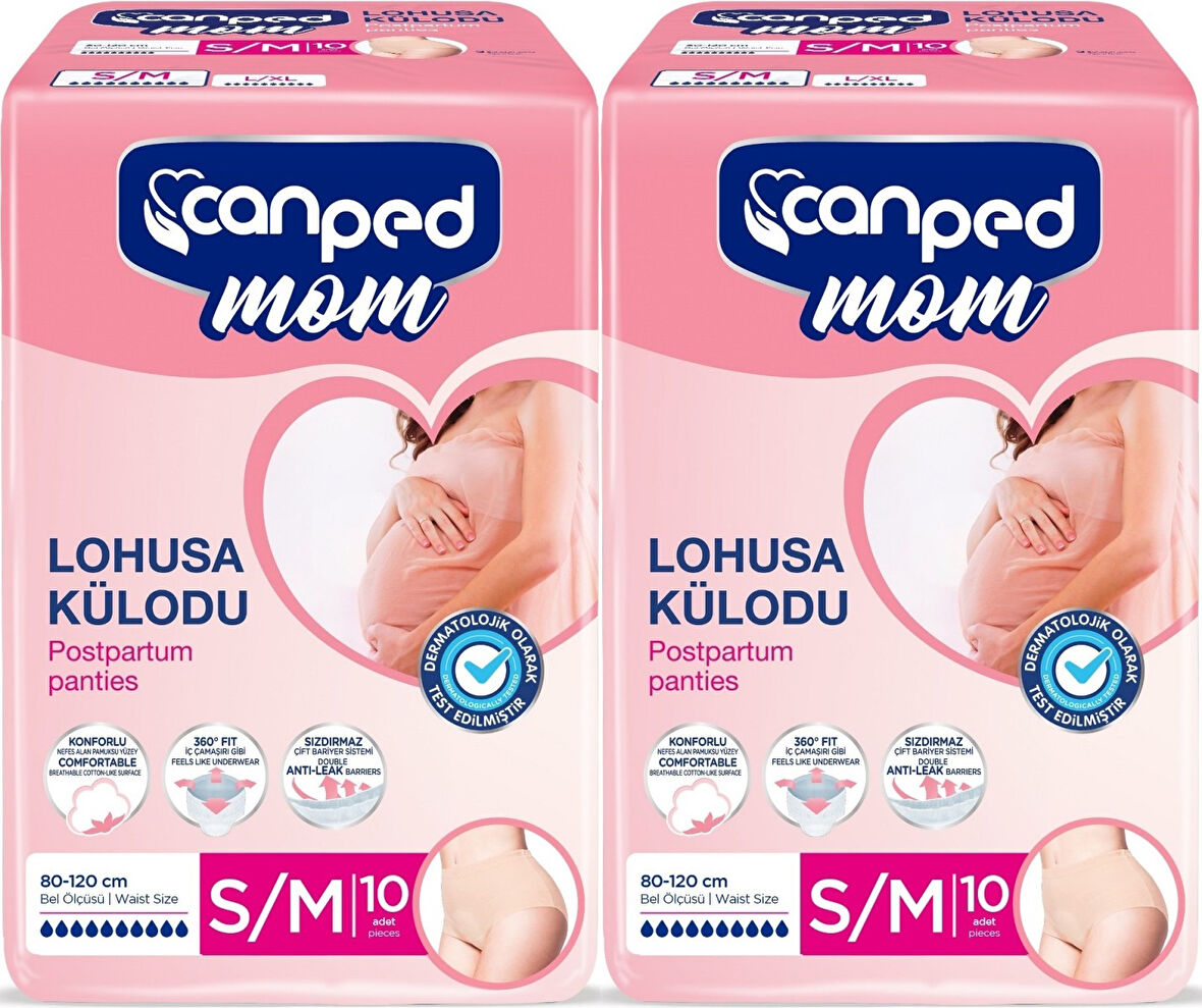 Canped Mom Lohusa Külodu - Külot Bez S - Small - Küçük / M - Medium - Orta 20 Adet (2PK*10)