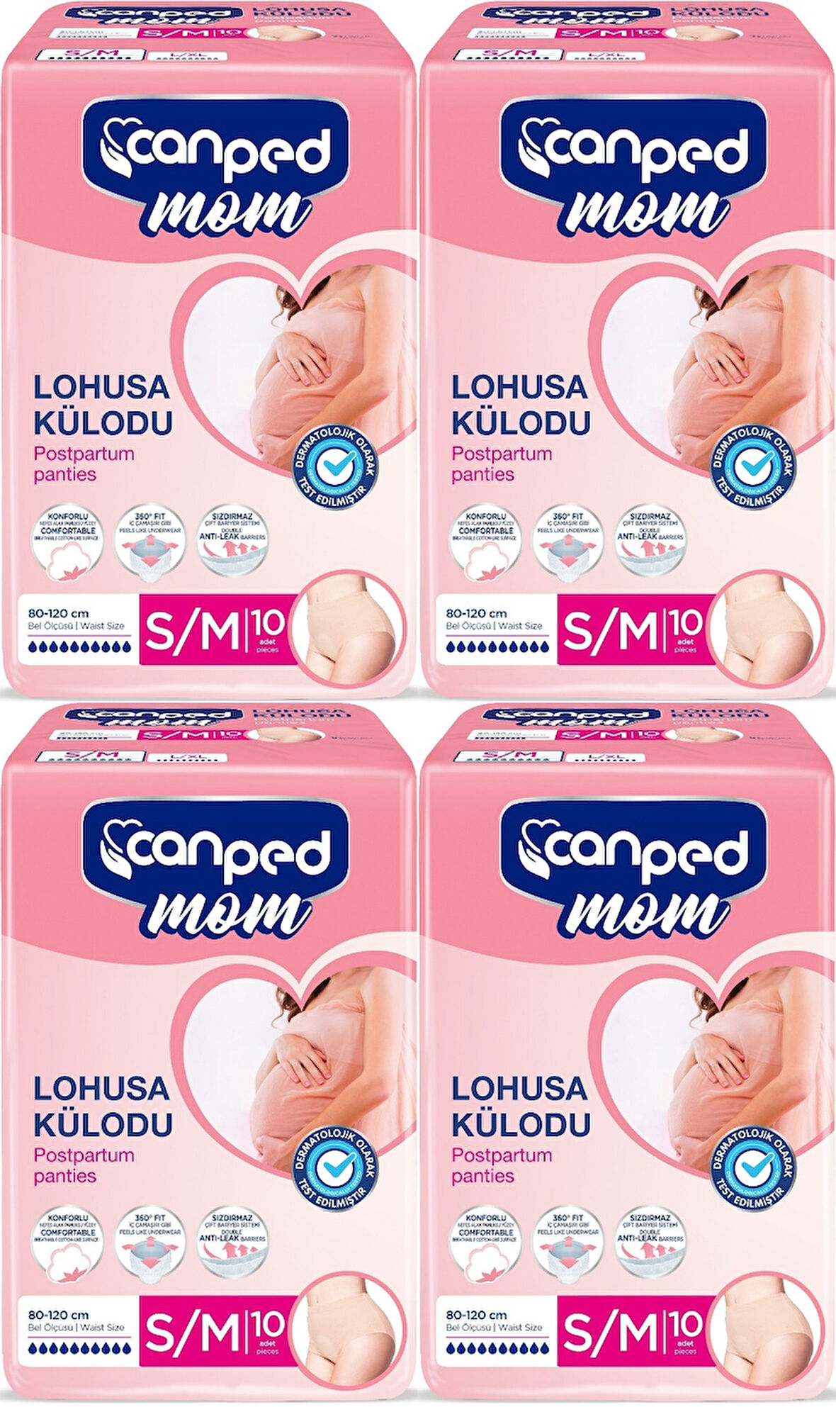Canped Mom Lohusa Külodu - Külot Bez S - Small - Küçük / M - Medium - Orta 40 Adet (4PK*10)