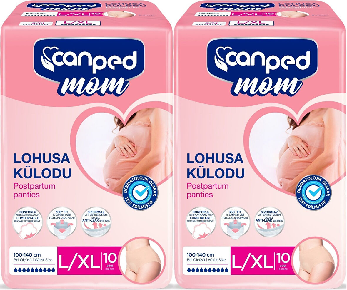 Canped Mom Lohusa Külodu - Külot Bez L - Large - Büyük / XL - Extra Large - 20 Adet (2PK*10)