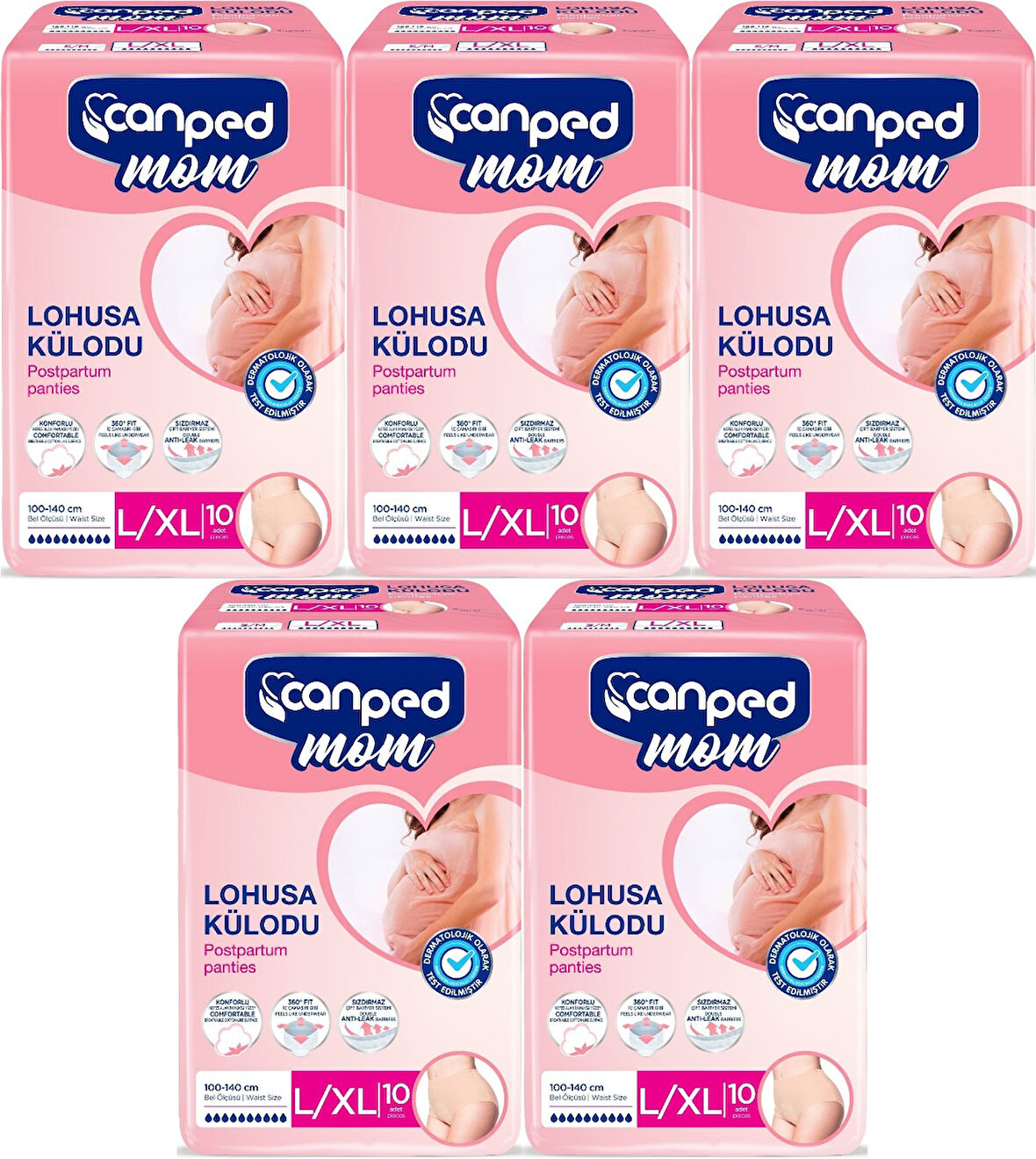 Canped Mom Lohusa Külodu - Külot Bez L - Large - Büyük / XL - Extra Large - 50 Adet (5PK*10)