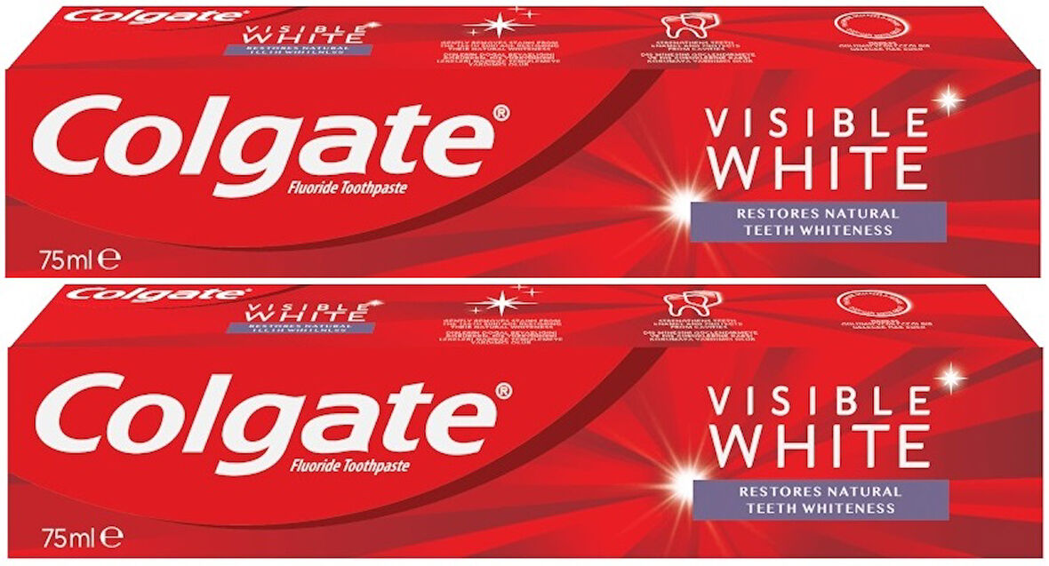 Colgate Diş Macunu 75ML Visible White/Görünür Beyazlık (2 Li Set)