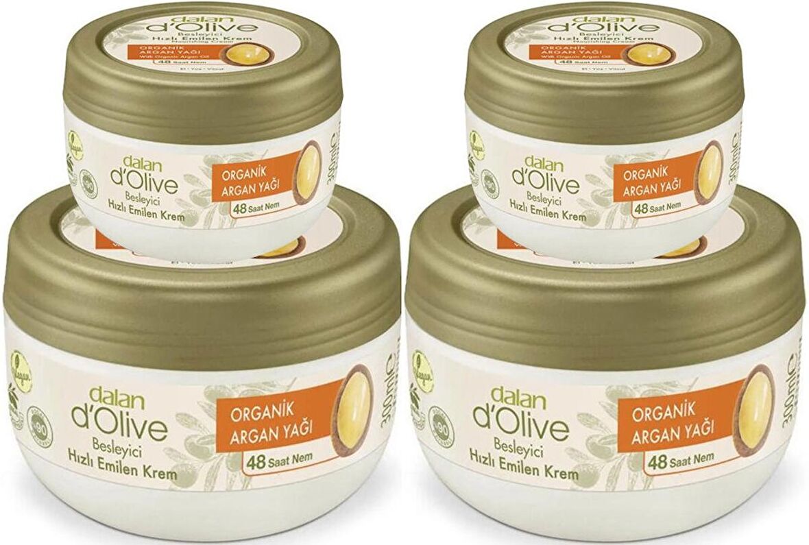 Dalan Dolive Organik Besleyici Bakım Kremi Organik Argan Yağı 300ML+150ML Hediye (2 Li Set)