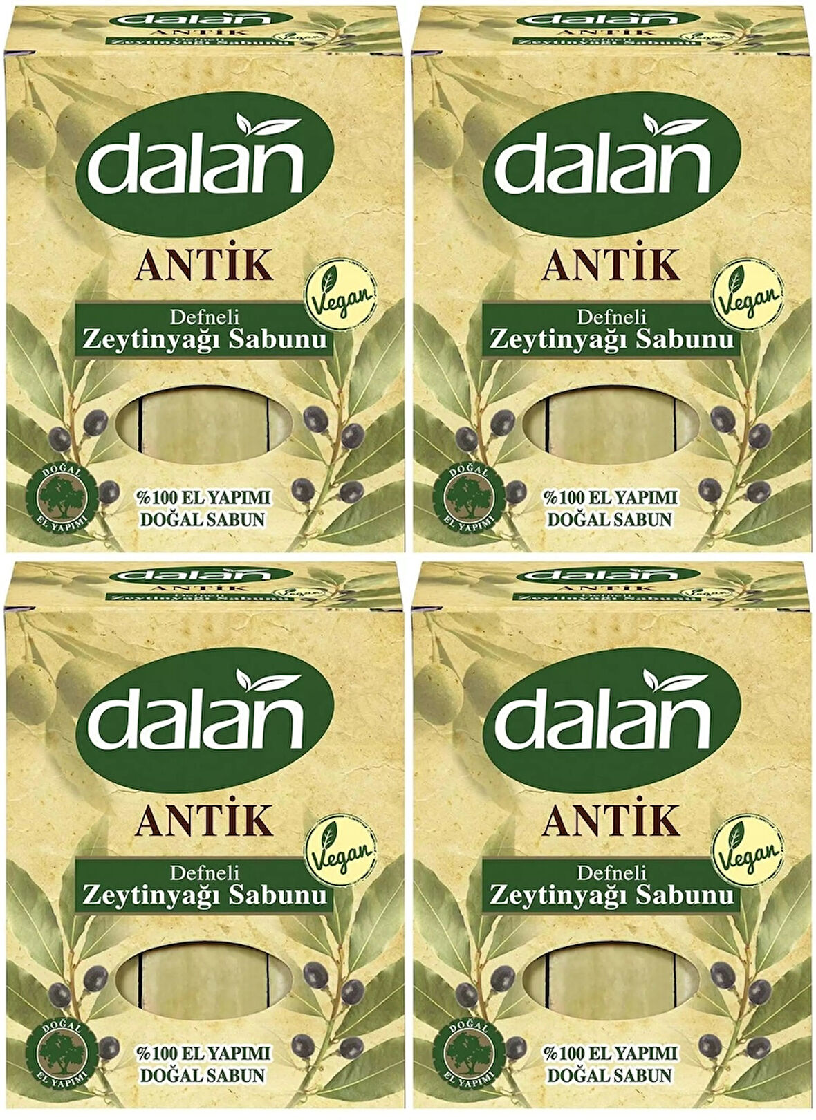 Dalan Antik Defneli Zeytinyağı Sabunu 900GR (4 Lü Set)