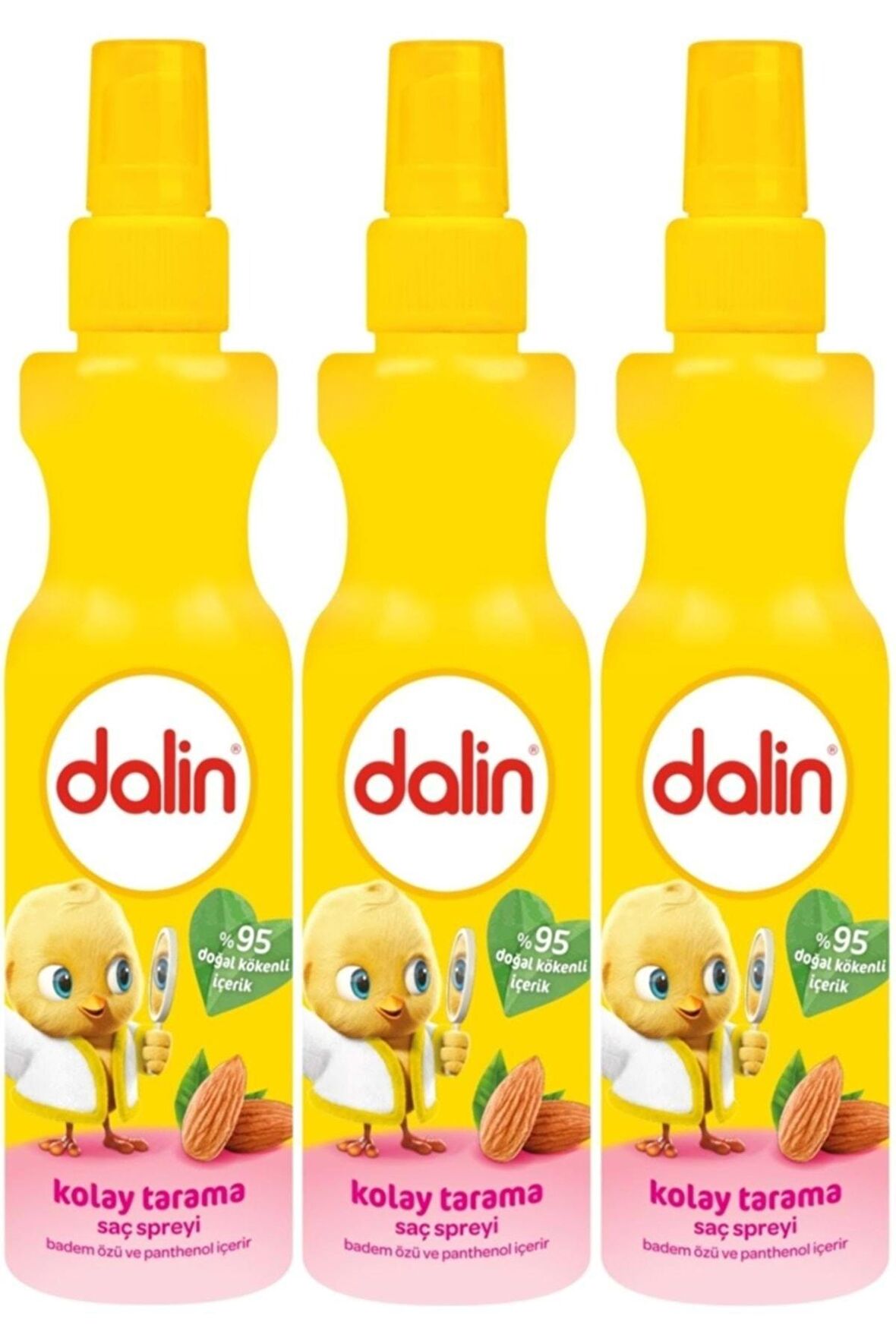 Dalin Kolay Tarama Spreyi Badem Yağlı 200 ml 3 Adet