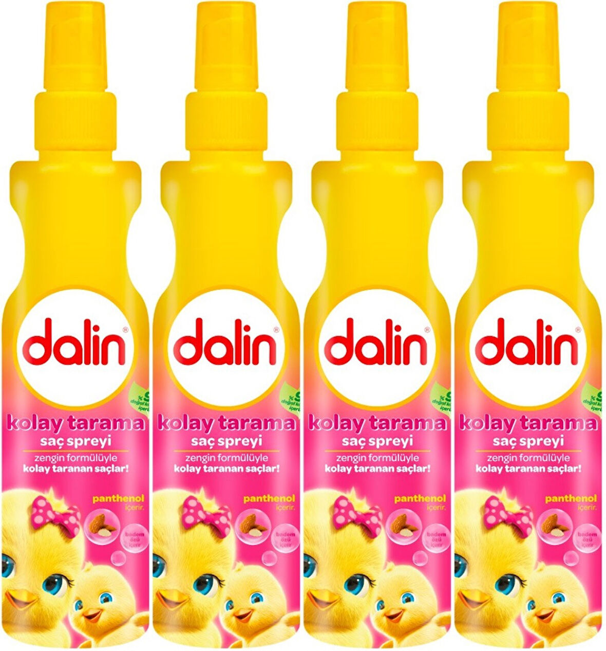 Dalin Kolay Saç Tarama Spreyi 200ML Badem Özlü (4 Lü Set)