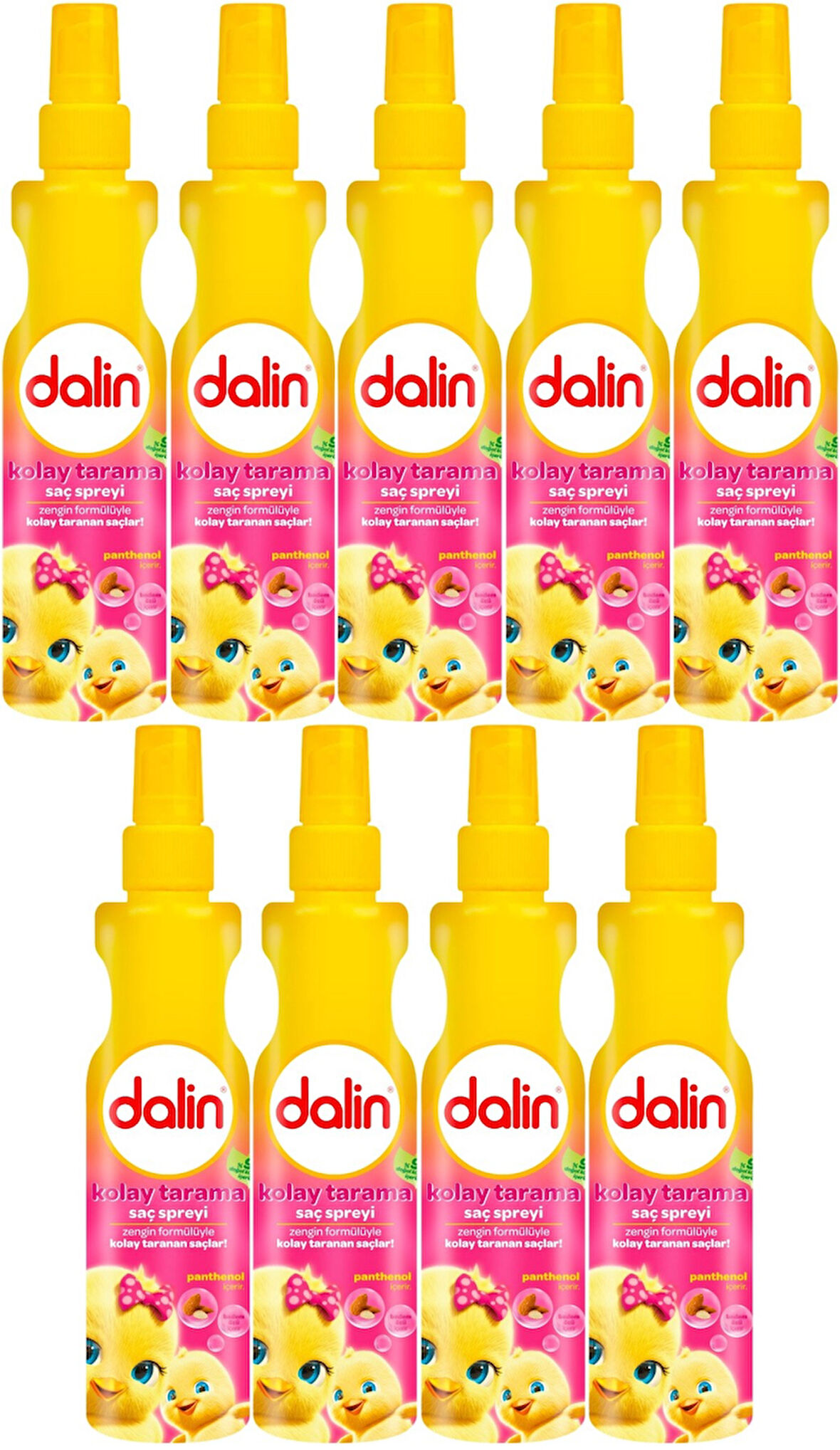 Dalin Kolay Saç Tarama Spreyi 200ML Badem Özlü (9 Lu Set)