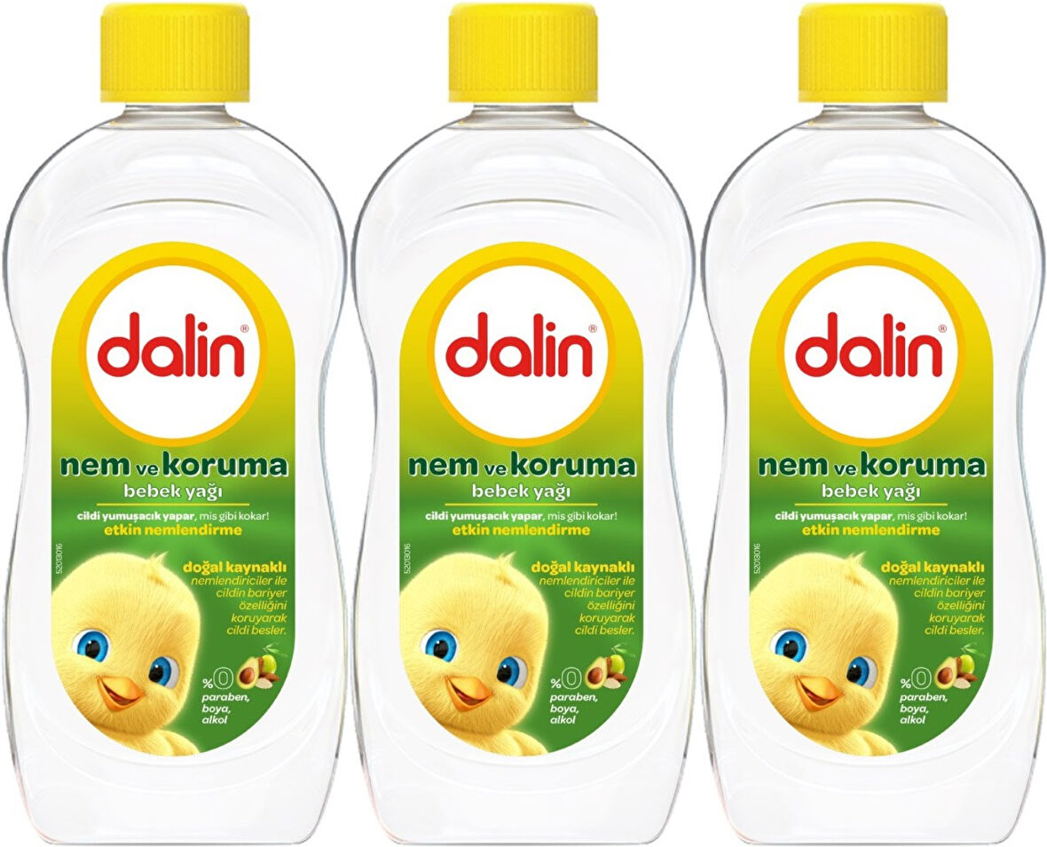 Dalin Bebek Yağı 300ML Nem ve Koruma (Avokado) (3 Lü Set)