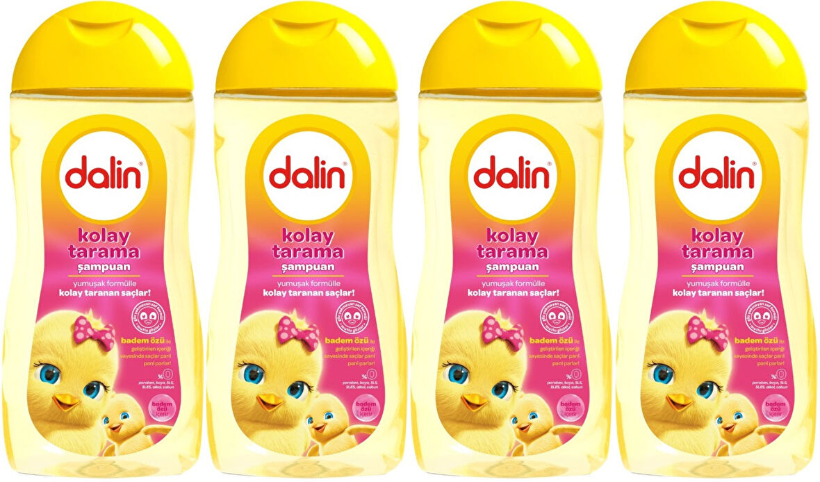 Dalin Bebek Kolay Tarama Şampuanı 200ML Badem Özlü (4 Lü Set)