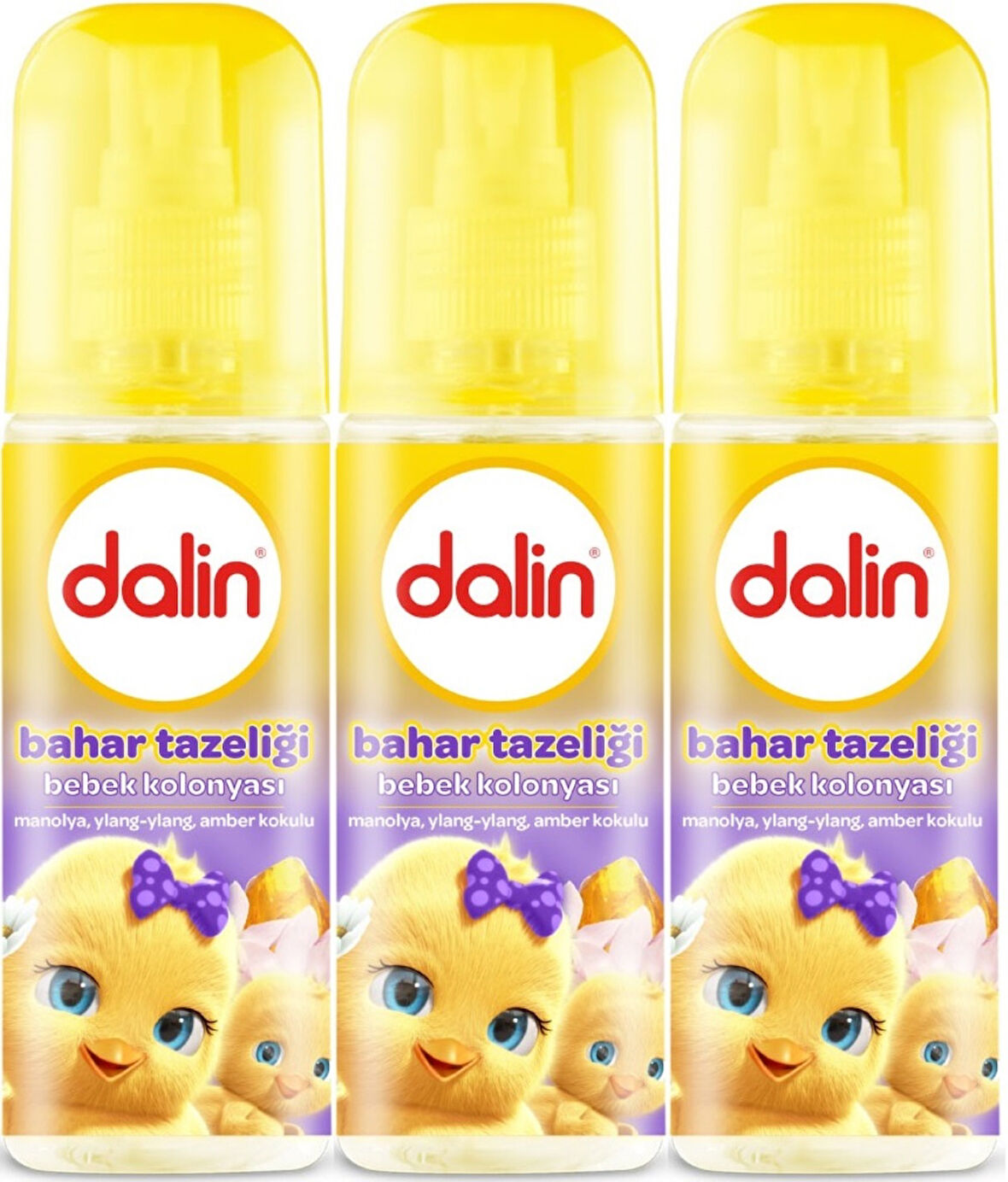 Dalin Bebek Kolonyası 150ML Bahar Tazeliği (Manolya-Ylang,Ylang-Amber Kokulu) (3 Lü Set)