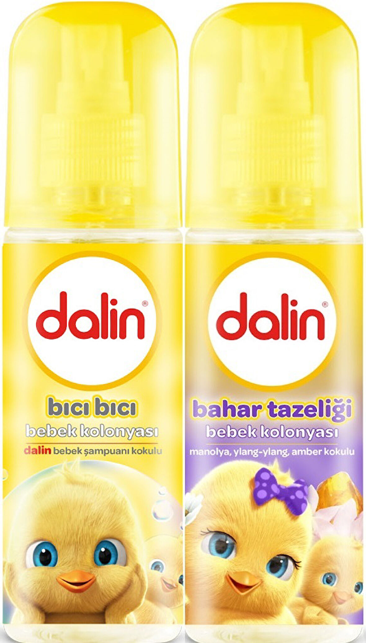 Dalin Bebek Kolonyası 150ML (Bıcı Bıcı Kokusu-Bahar Tazeliği) Karma 2 Li Set