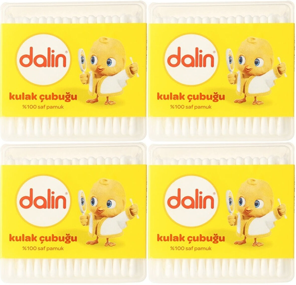 Dalin Kulak Çubuğu 100 Adet (4 Lü Set)