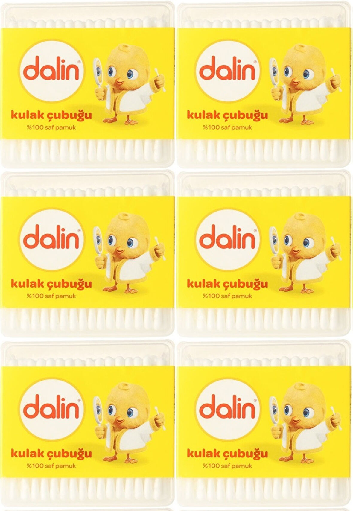Dalin Kulak Çubuğu 100 Adet (6 Lı Set)