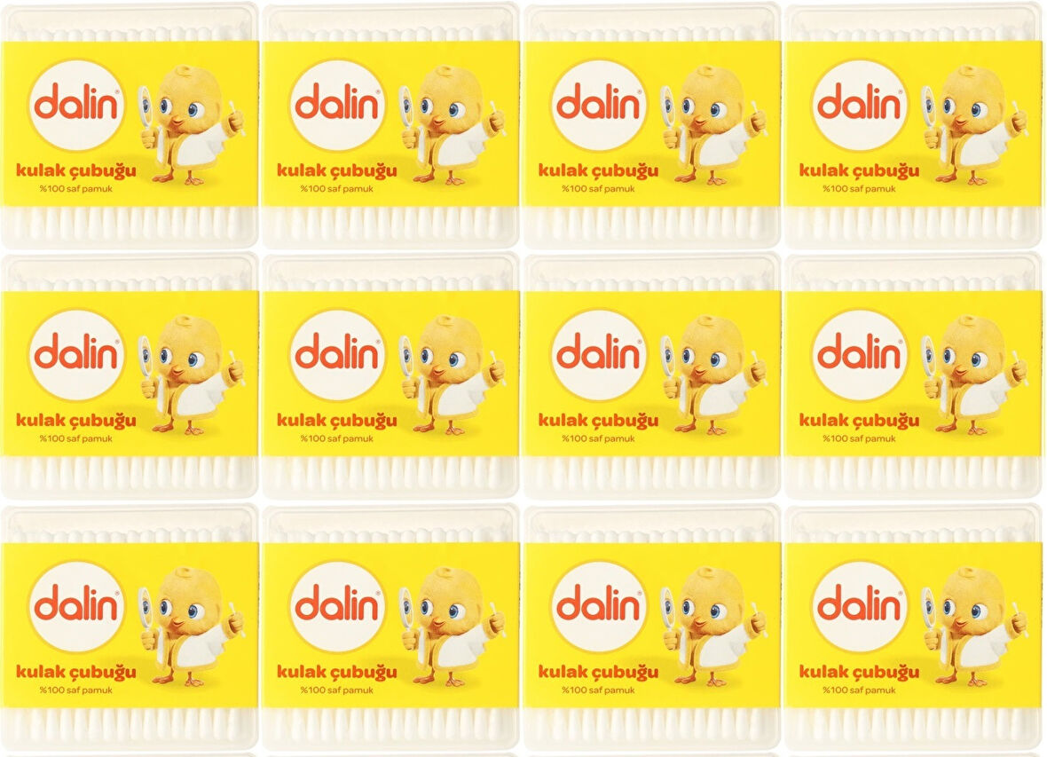 Dalin Kulak Çubuğu 100 Adet (12 Li Set)