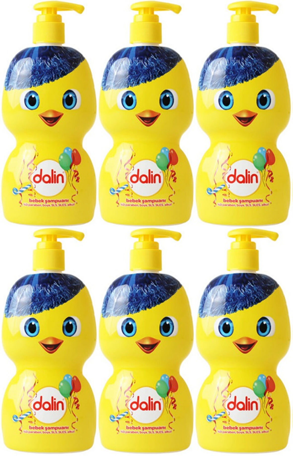 Dalin Bebek Şampuanı 500ML (Eğlen Öğren Serisi) Pompalı (6 Lı Set)