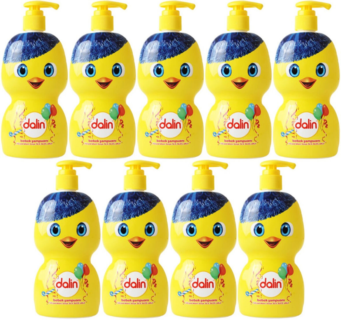 Dalin Bebek Şampuanı 500ML (Eğlen Öğren Serisi) Pompalı (9 Lu Set)