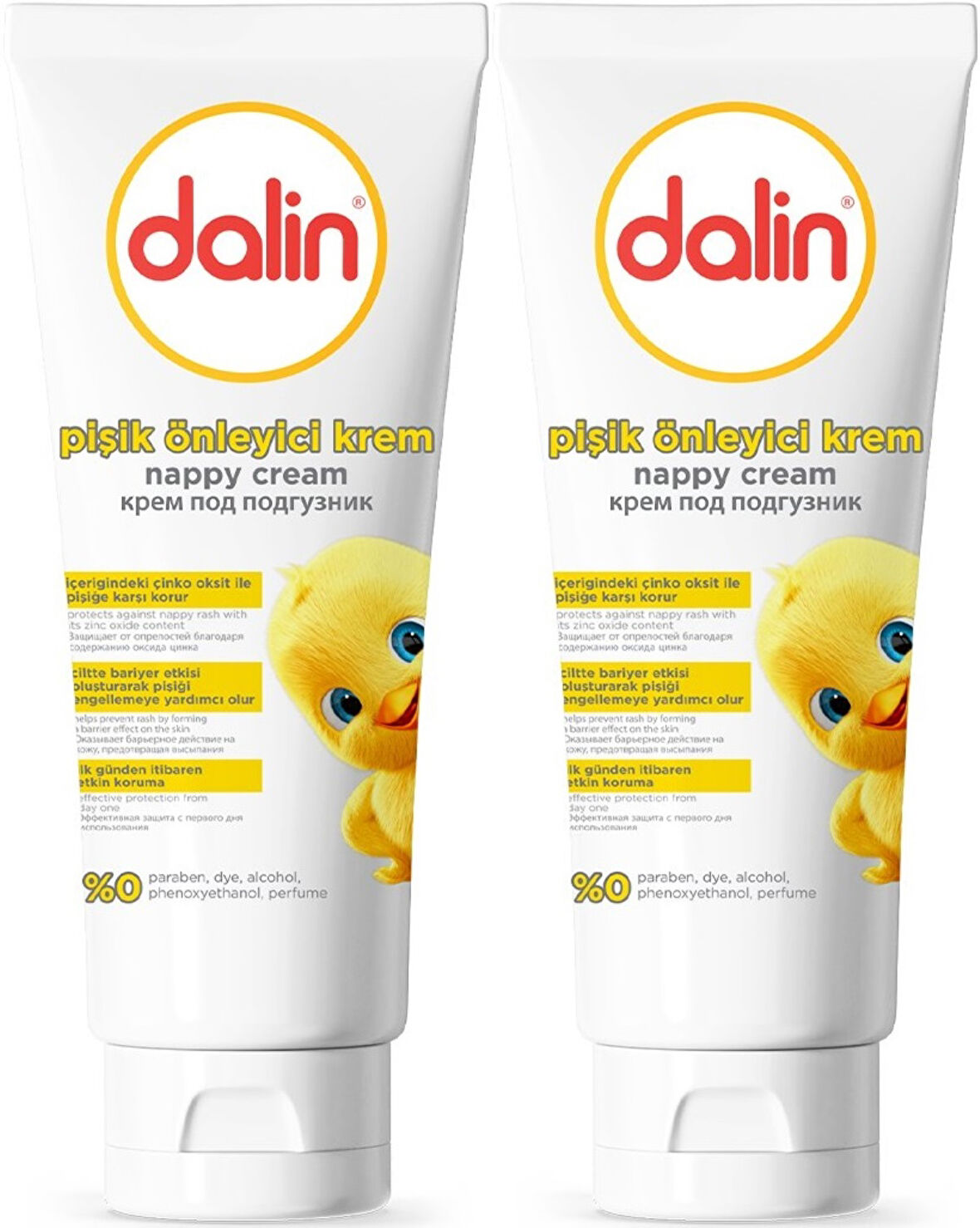 Dalin Pişik öneliyici Krem/Pişik Kremi 100ML (Bebekler İçin) (2 Li Set)