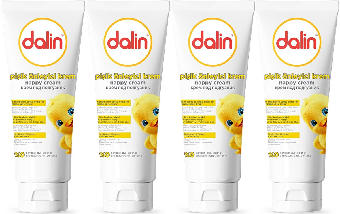 Dalin Pişik öneliyici Krem/Pişik Kremi 100ML (Bebekler İçin) (4 Lü Set)