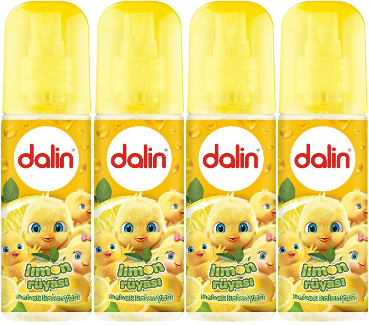 Dalin Bebek Kolonyası 150ML Limon Çiçeği (Limon-Bergomat-Papatya) (4 Lü Set)