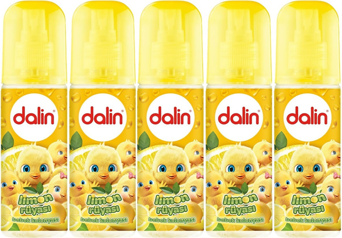 Dalin Bebek Kolonyası 150ML Limon Çiçeği (Limon-Bergomat-Papatya) (5 Li Set)