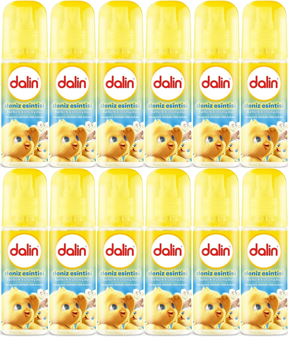 Dalin Bebek Kolonyası 150ML Deniz Esintisi (Bergomat-Zambak-Misk Kokulu) (12 Li Set)