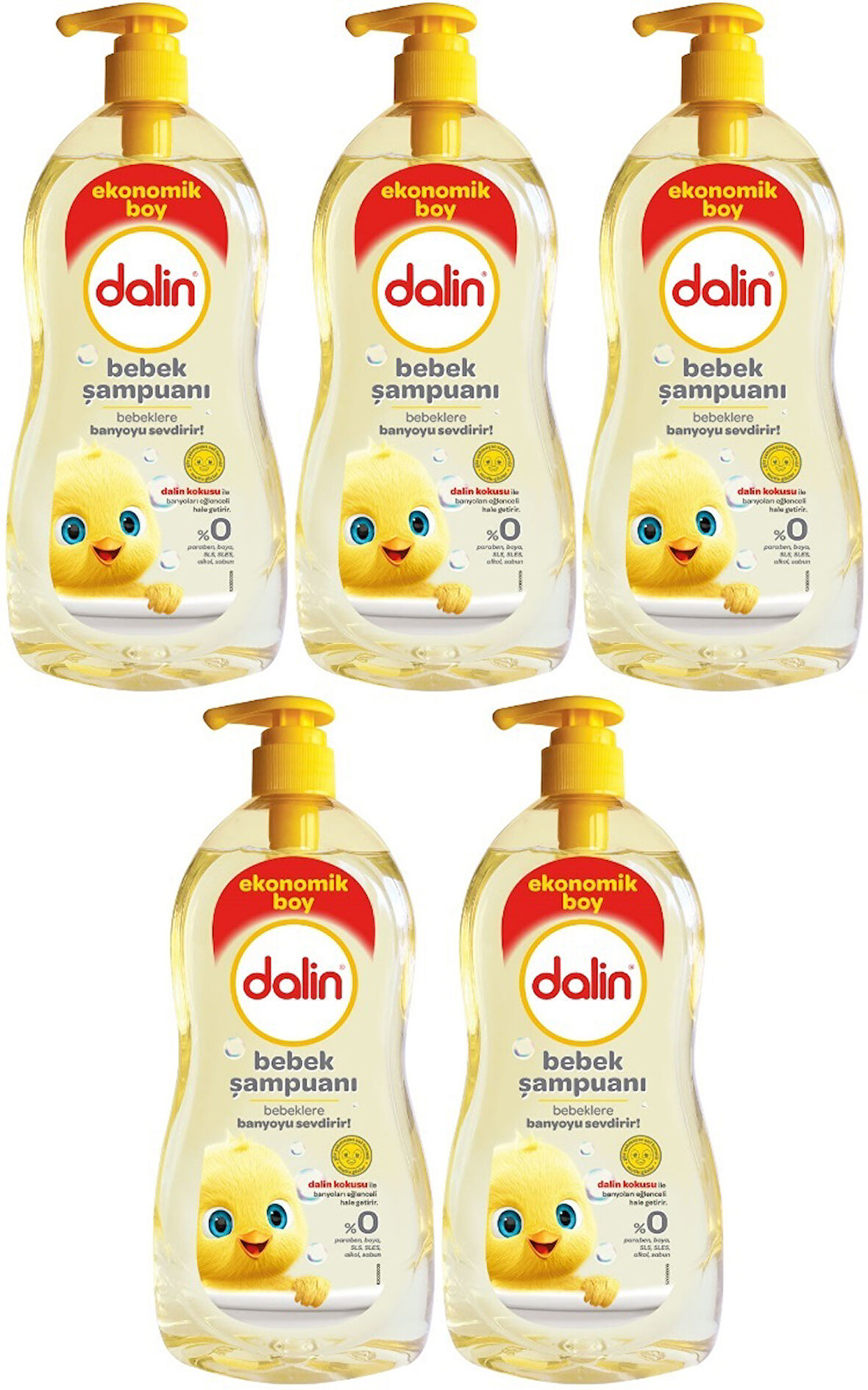 Dalin Bebek Şampuanı 900ML Klasik Pompalı (5 Li Set)