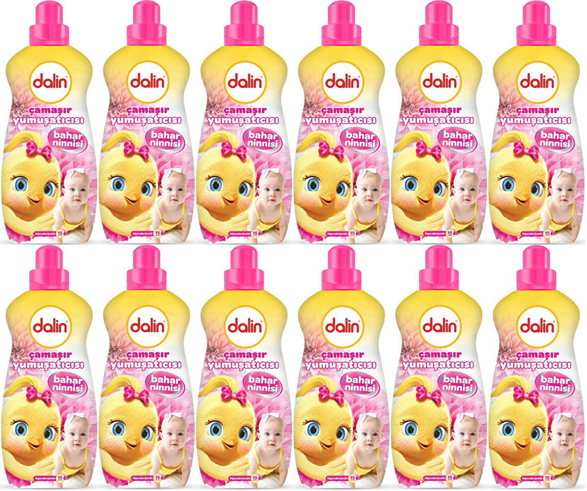 Dalin Çamaşır Yumuşatıcı Konsantre 1500ML Bahar Ninnisi (12 Li Set) (Bebeklere Özel)