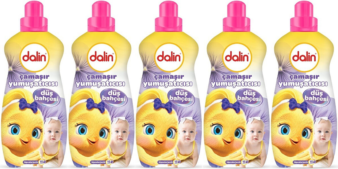 Dalin Çamaşır Yumuşatıcı Konsantre 1500ML Düş Bahçesi (5 Li Set) (Bebeklere Özel)