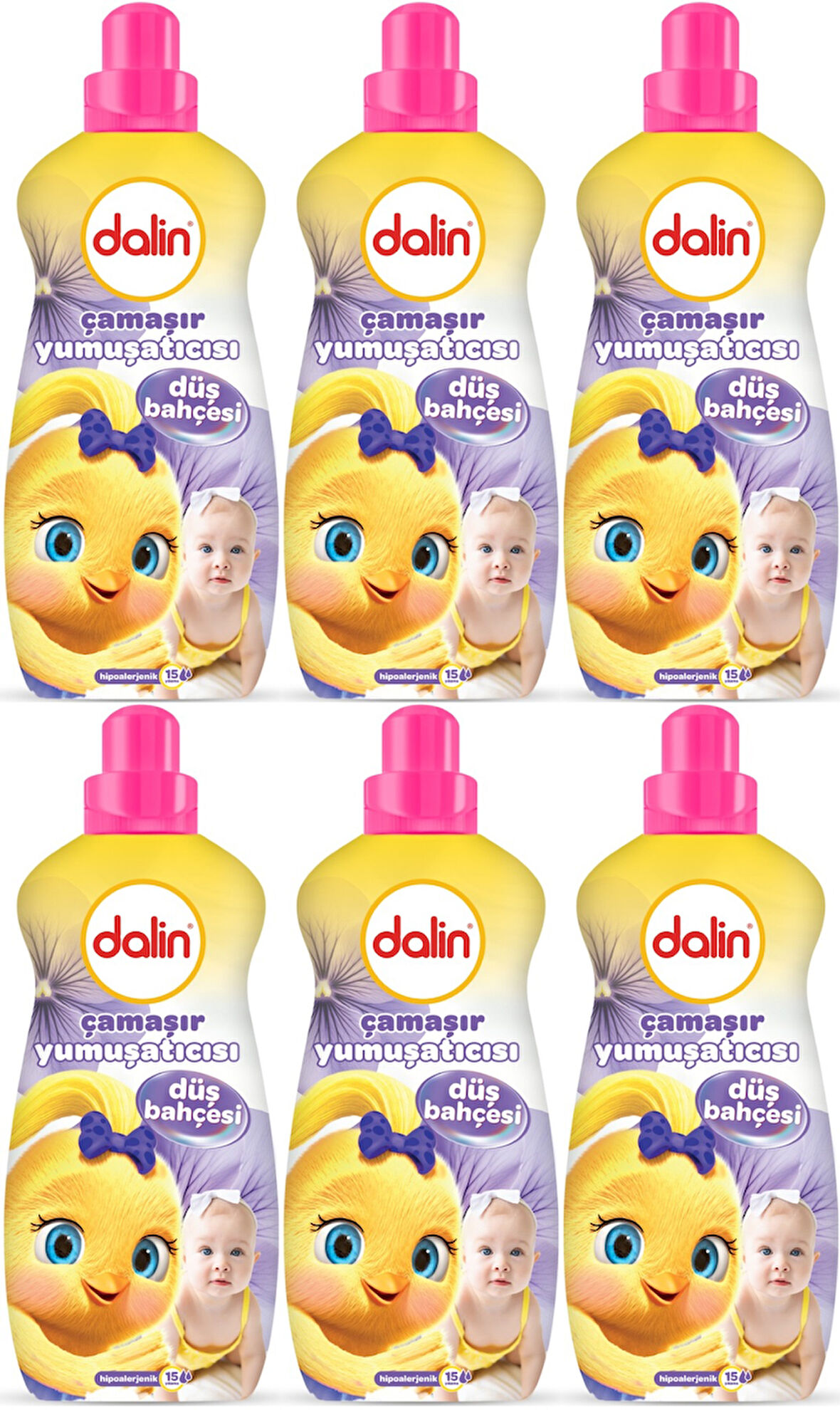 Dalin Çamaşır Yumuşatıcı Konsantre 1500ML Düş Bahçesi (6 Lı Set) (Bebeklere Özel)
