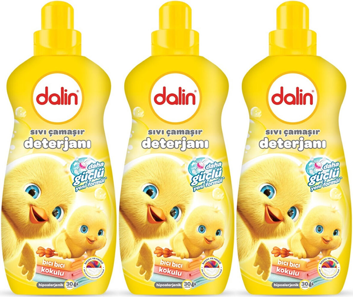 Dalin Çamaşır Deterjanı 1.5LT Bıcı Bıcı Kokulu (Hassas ve Hipoalerjenik Formül) (3 Lü Set)