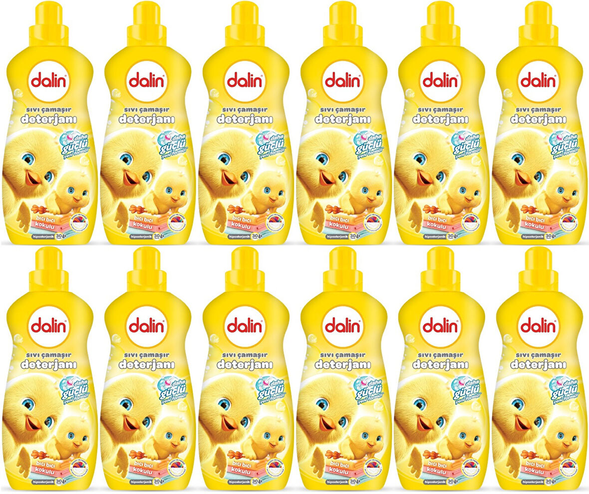 Dalin Çamaşır Deterjanı 1.5LT Bıcı Bıcı Kokulu (Hassas ve Hipoalerjenik Formül) (12 Li Set)