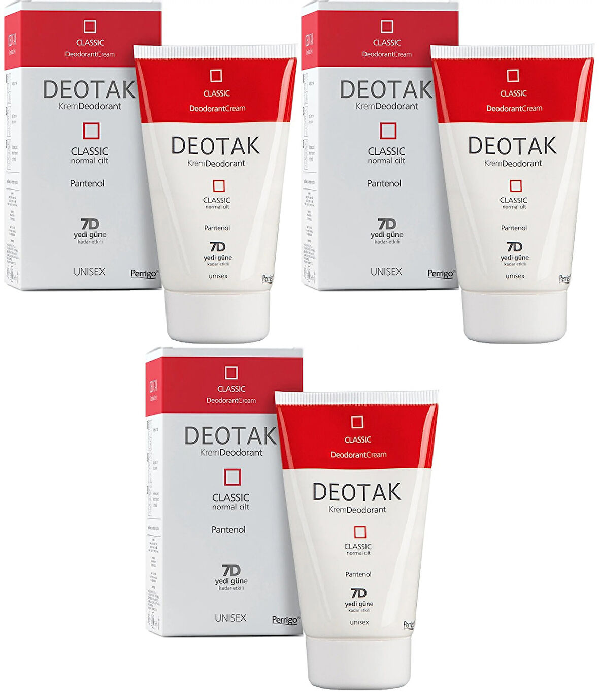 Deotak Krem Deodorant Unisex 35ML Classic (Normal Cilt) (3 Lü Set)