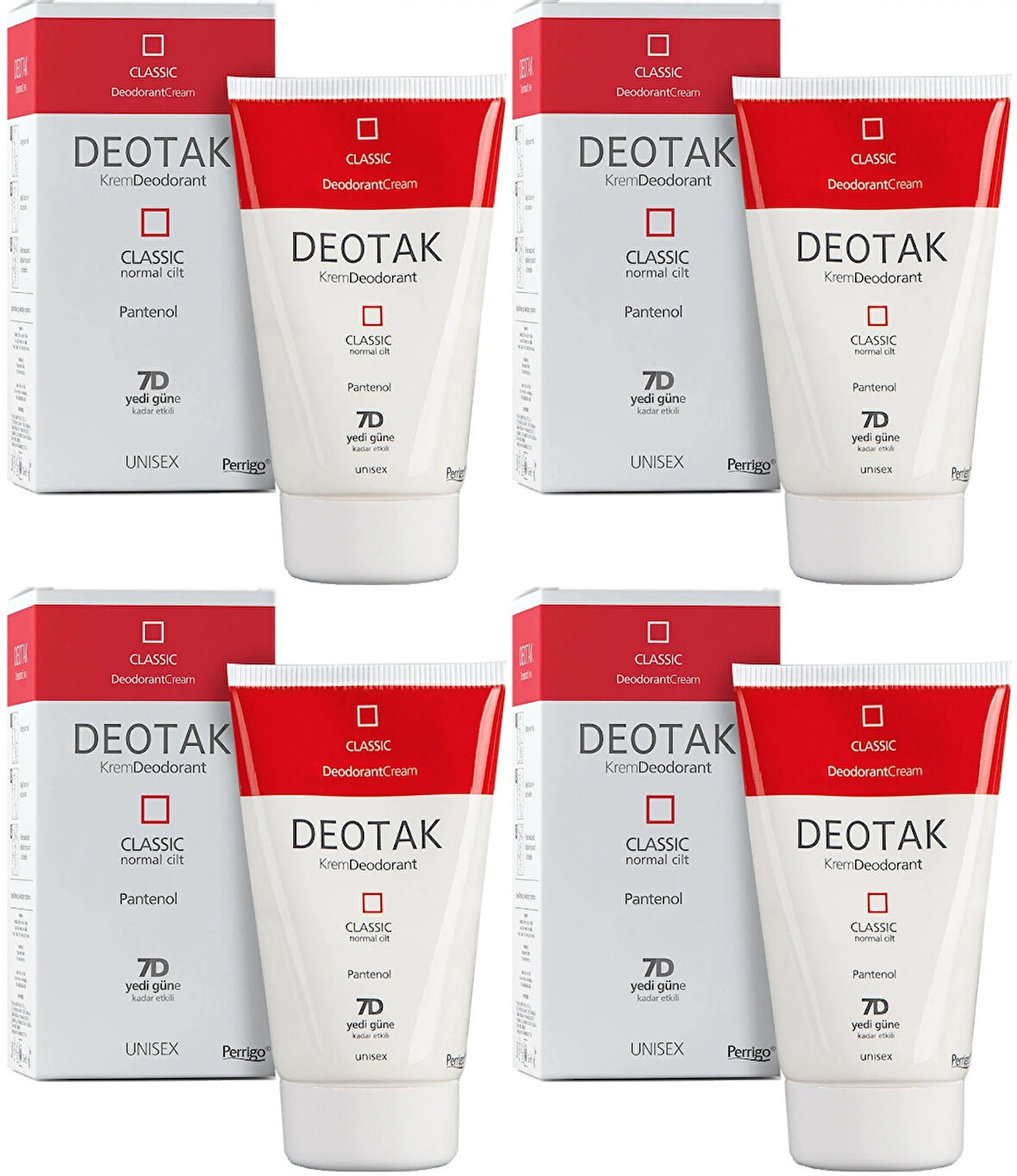 Deotak Krem Deodorant Unisex 35ML Classic (Normal Cilt) (4 Lü Set)