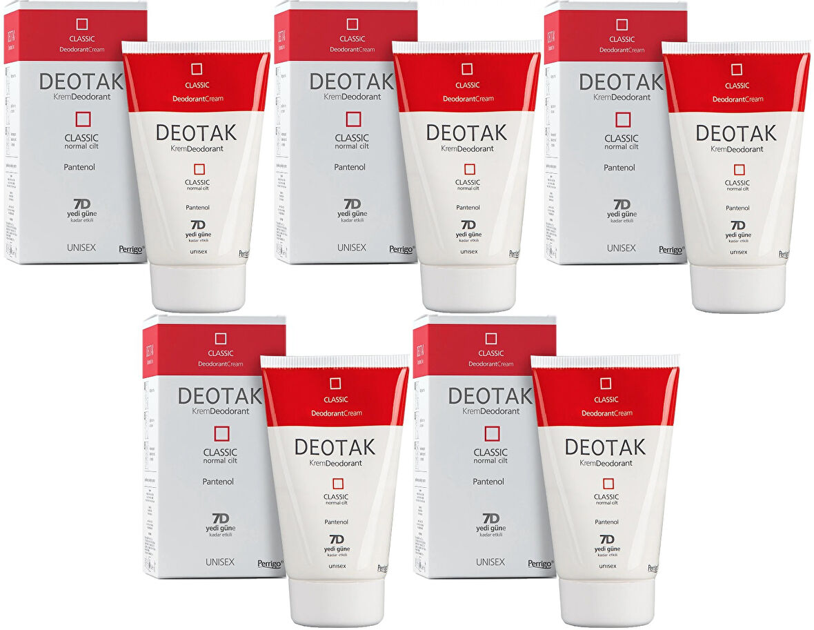 Deotak Krem Deodorant Unisex 35ML Classic (Normal Cilt) (5 Li Set)