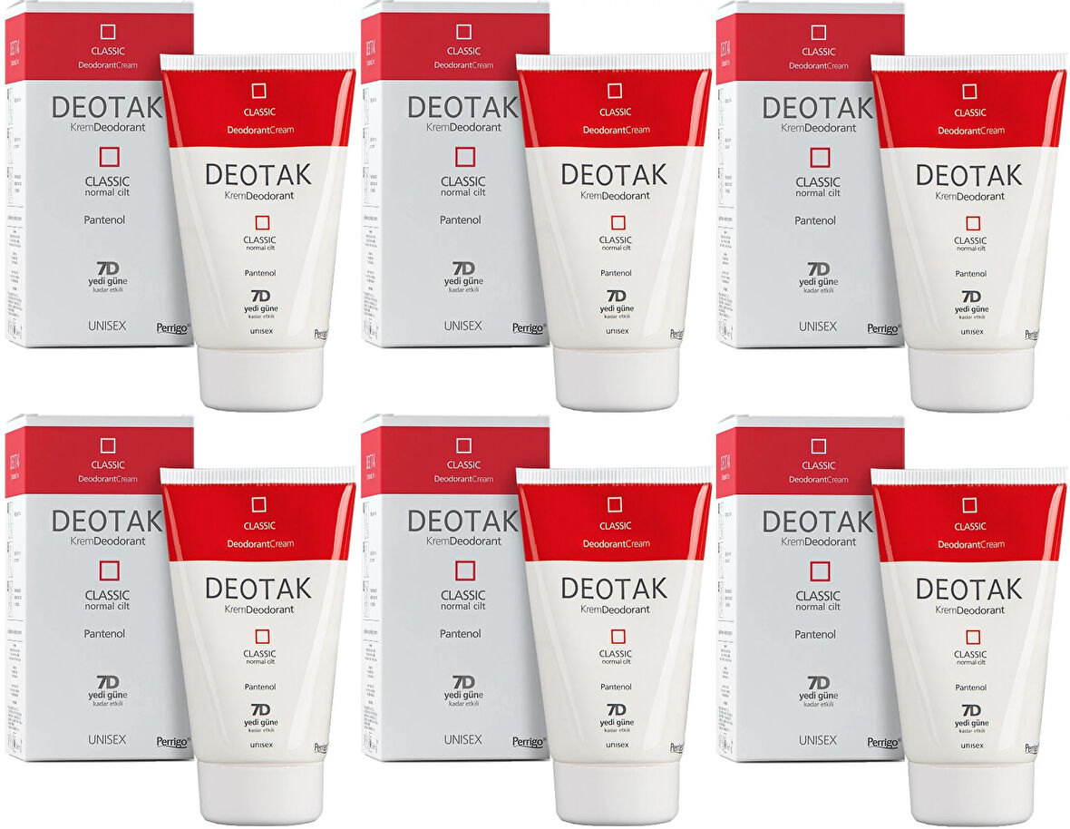 Deotak Krem Deodorant Unisex 35ML Classic (Normal Cilt) (6 Lı Set)