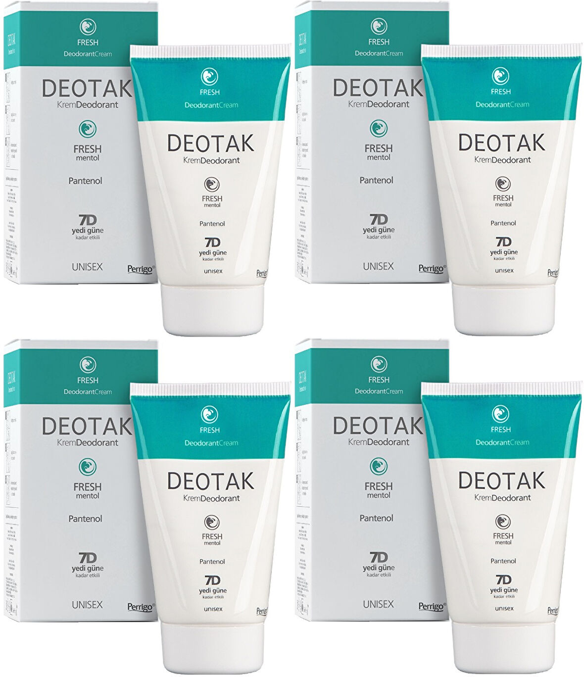 Deotak Krem Deodorant 35ML Fresh (Mentol) (4 Lü Set)