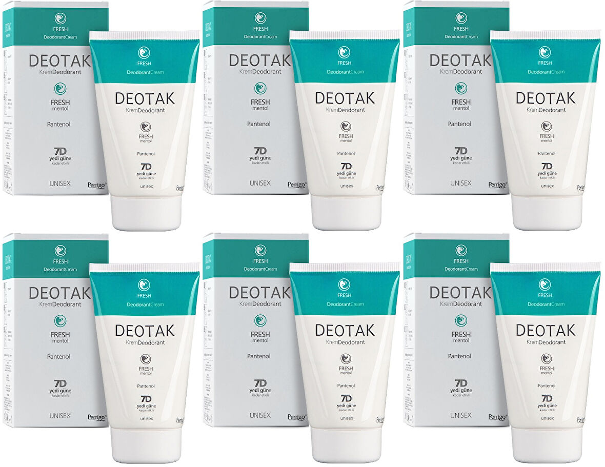 Deotak Krem Deodorant 35ML Fresh (Mentol) (6 Lı Set)