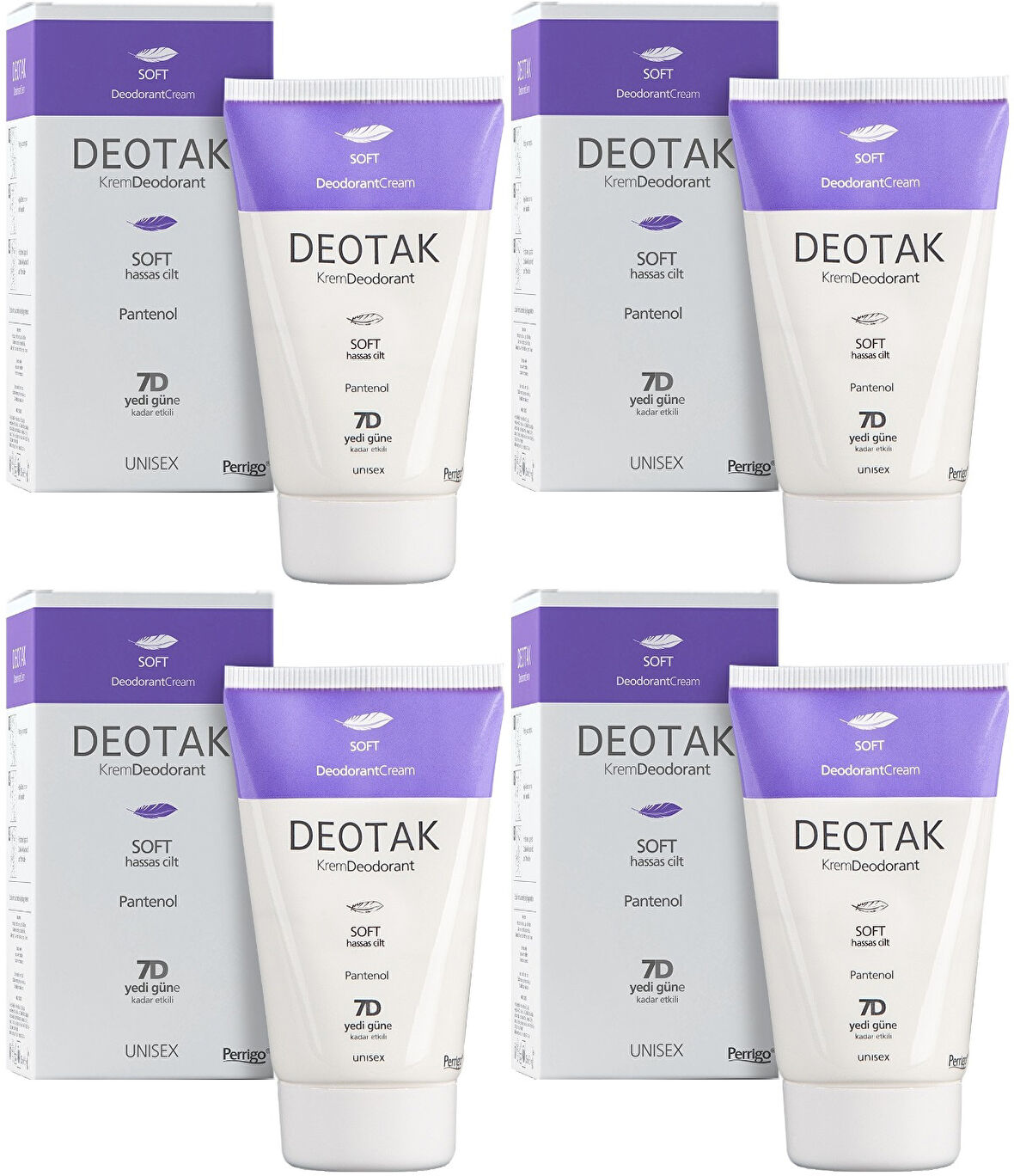 Deotak Krem Deodorant 35ML Soft (Hassas Cilt) (4 Lü Set)