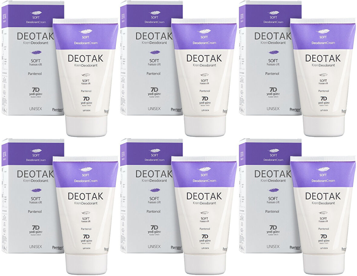 Deotak Krem Deodorant 35ML Soft (Hassas Cilt) (6 Lı Set)