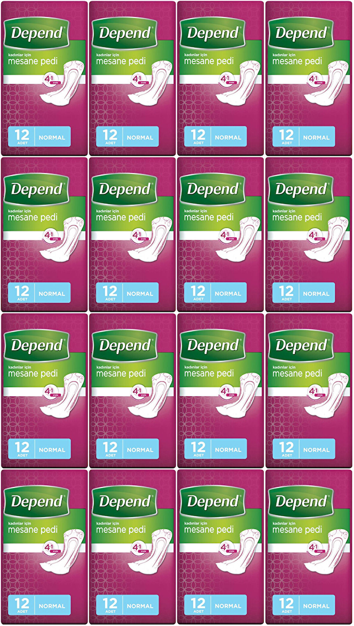 Depend Mesane Pedi Kadın Normal 192 Adet