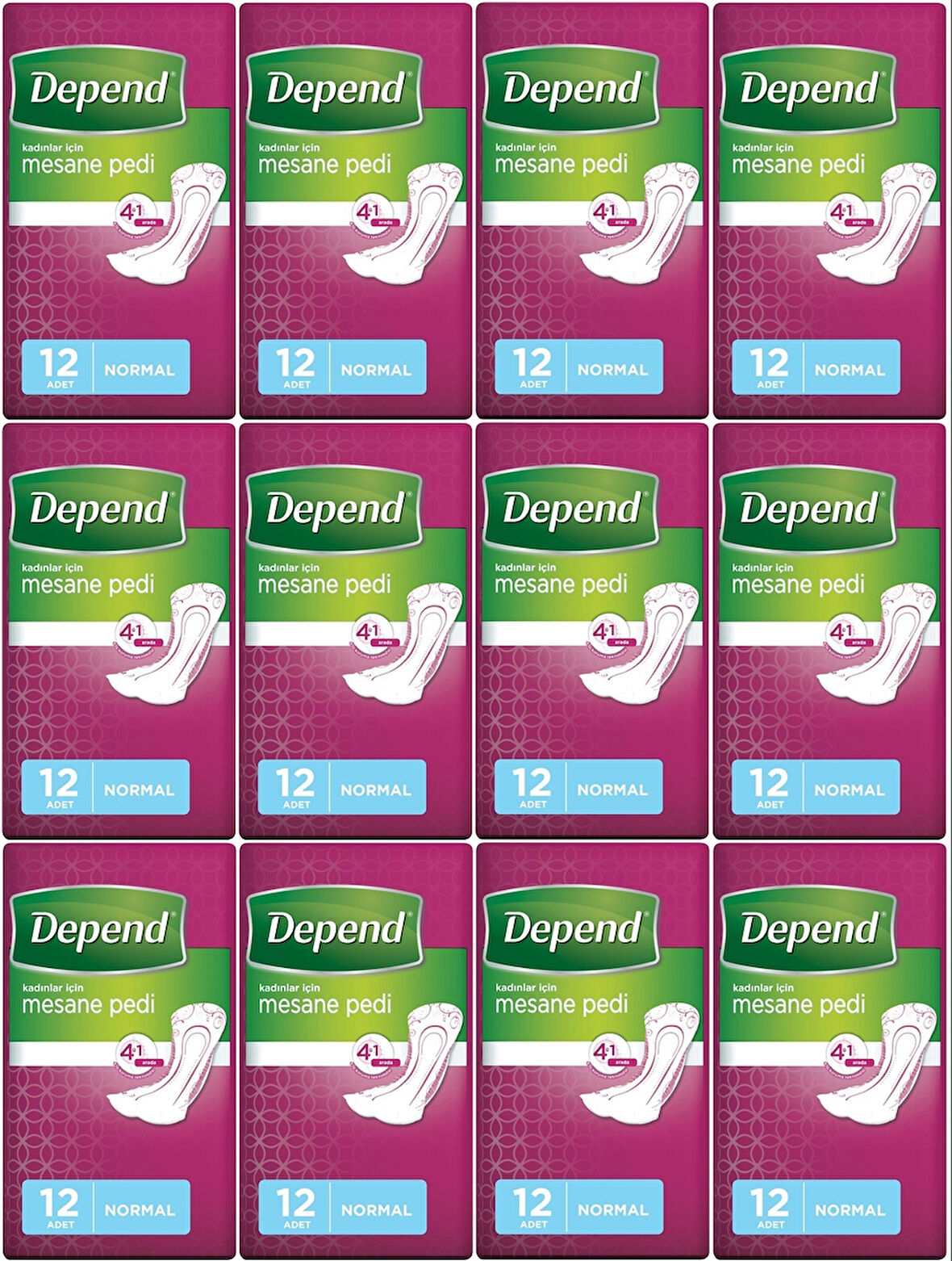 Depend Mesane Pedi Kadın Normal 144 Adet