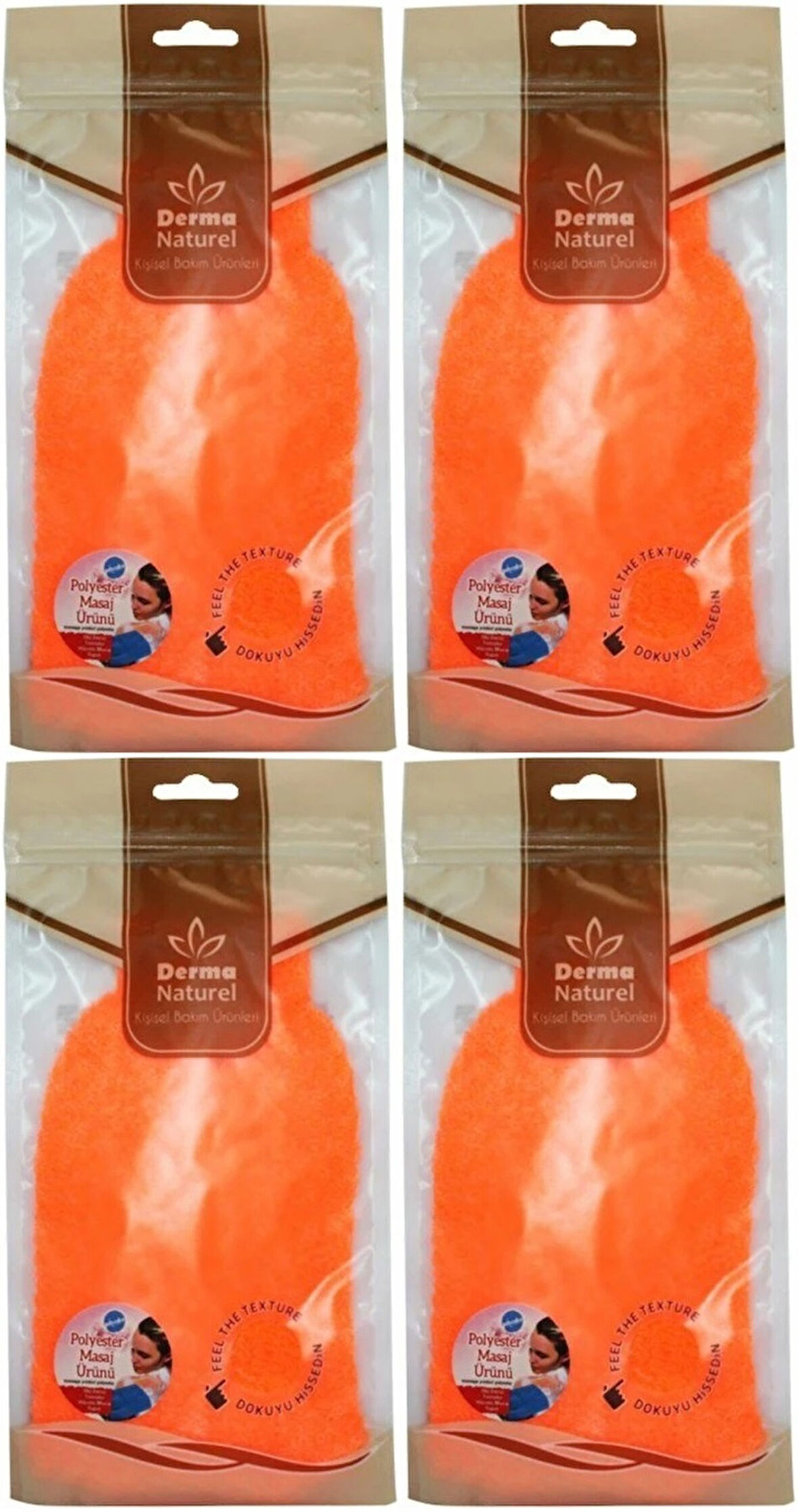 Derma Naturel Banyo Eldiveni Renkli MS-05 (4 Lü Set)