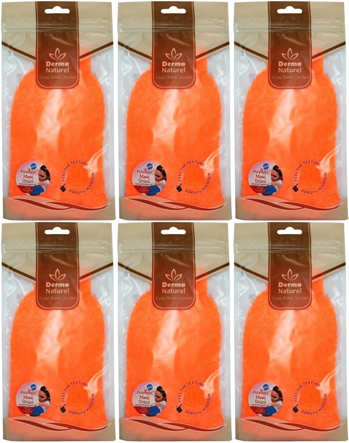 Derma Naturel Banyo Eldiveni Renkli MS-05 (6 Lı Set)