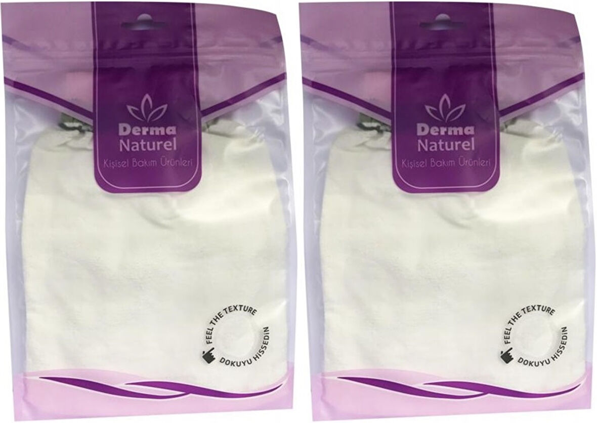 Derma Naturel Krep Lastikli Kese MS-20 (2 Li Set)