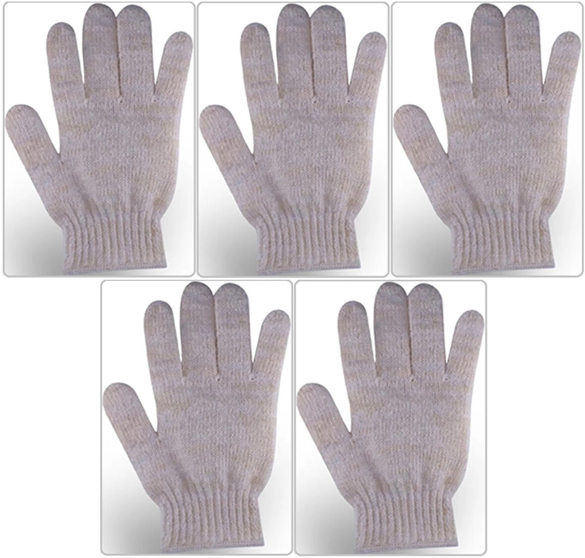 Derma Naturel Therapy Saf Yün Parmaklı Banyo Eldiveni T-478 (5 Li Set)