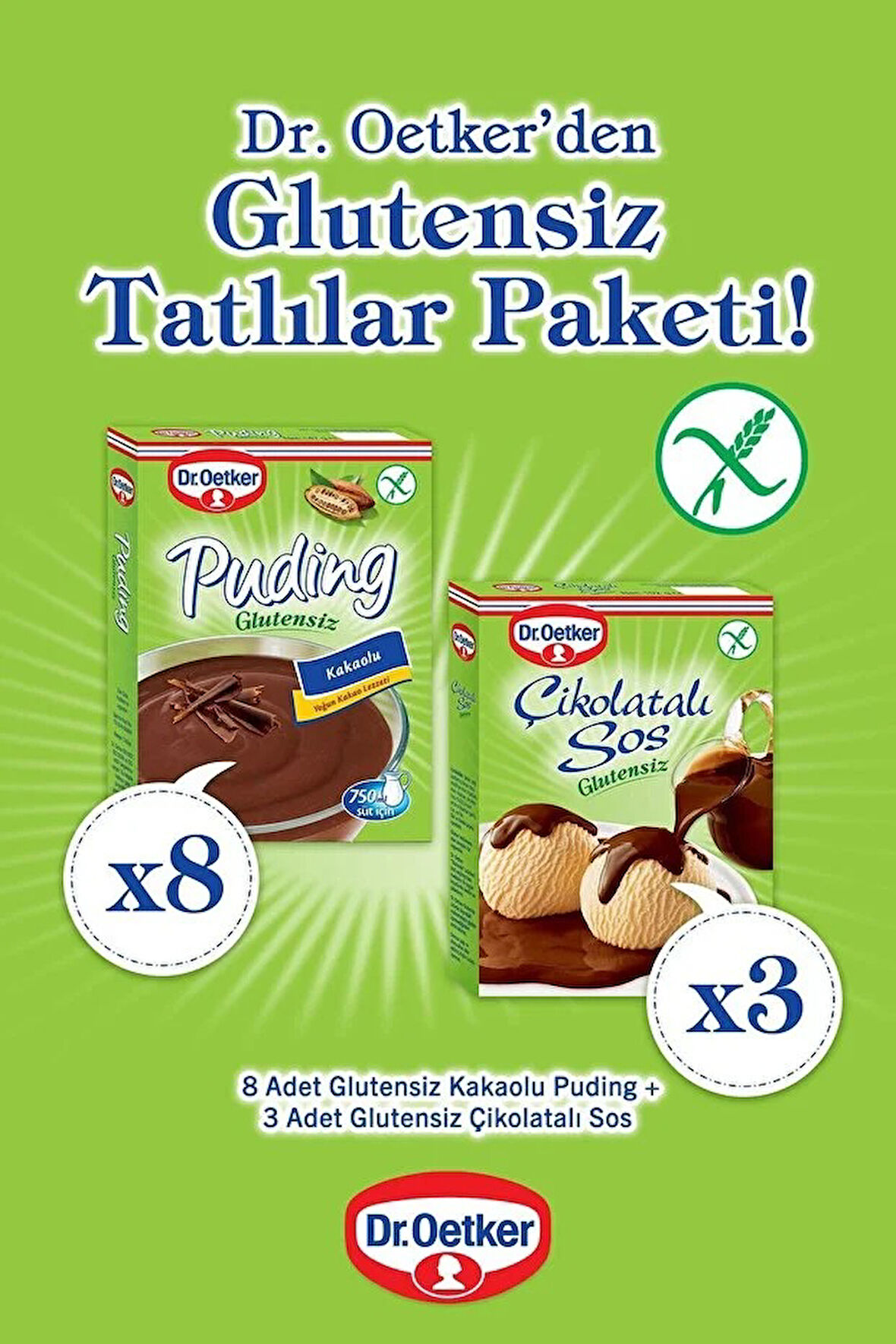 Dr. Oetker Glutensiz Avantaj Paketi Karma Set (2 Çeşit - 11 Parça)