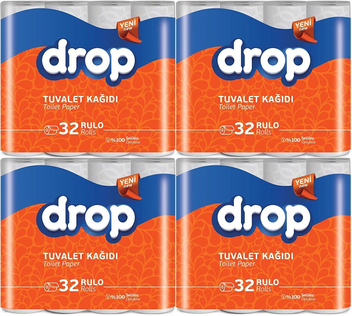 Drop Tuvalet Kağıdı Çift Katlı 128 Li Paket (4PK*32)