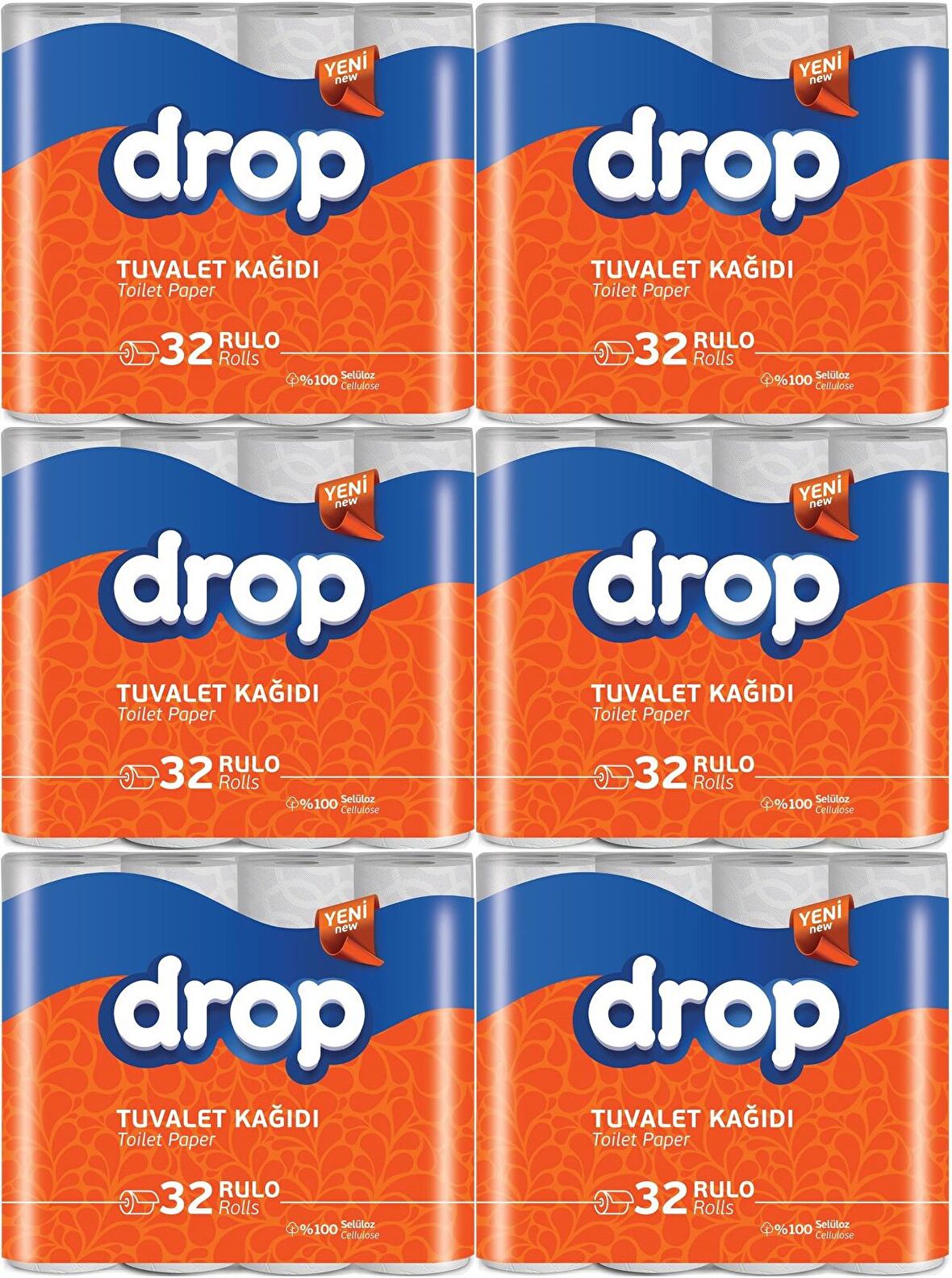 Drop Tuvalet Kağıdı Çift Katlı 192 Li Paket (6PK*32)